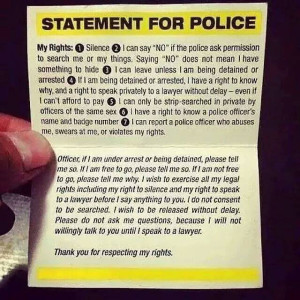 If you don't Know Your Rights - call Martins Mill Legal Center 215-305-6222 now!